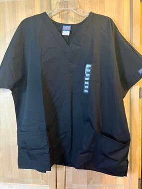 Cherokee workwear Black V-Neck Medical Scrub Top